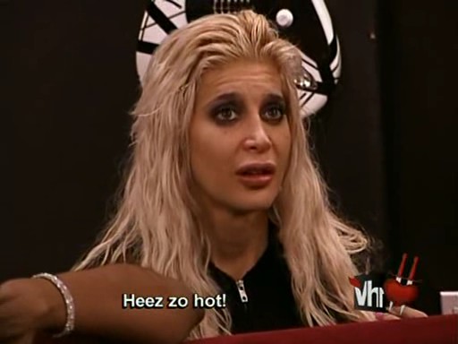 Angelique watching Bret play Every Rose